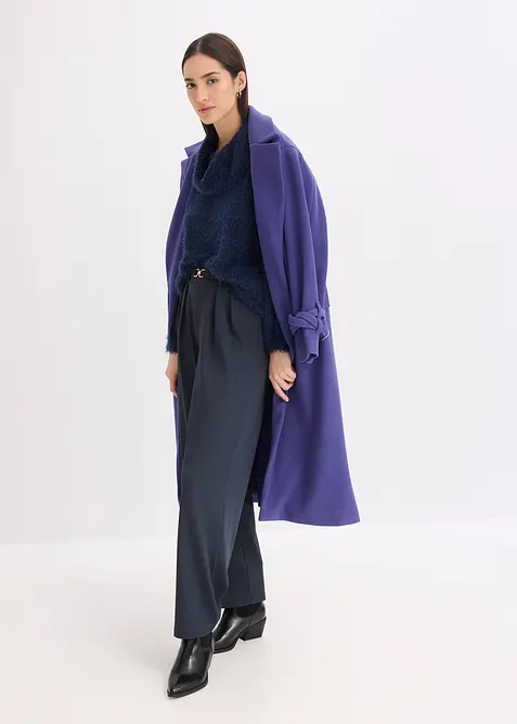 Pull col roulé en maille poilue, bonprix