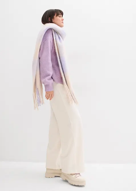 Verkürzte Oversize Grobstrickjacke, bonprix