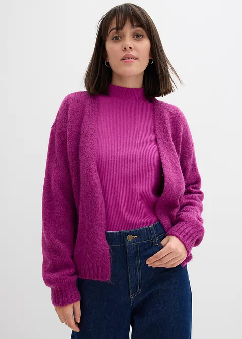 Gilet raccourci en maille oversize, bonprix