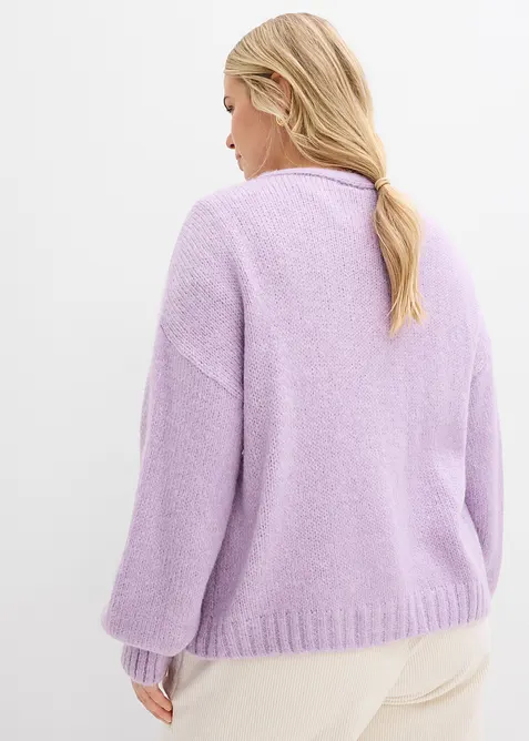 Gilet raccourci en maille oversize, bonprix