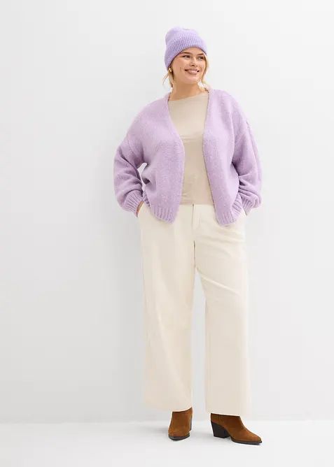 Gilet raccourci en maille oversize, bonprix