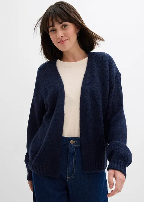 Verk&uuml;rzte Oversize Grobstrickjacke, bonprix