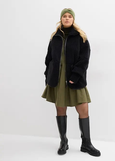 Oversize Teddy-Fleece Jacke, bonprix