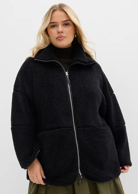 Oversize Teddy-Fleece Jacke, bonprix