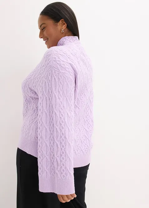Pull en maille torsad&eacute;e, bonprix
