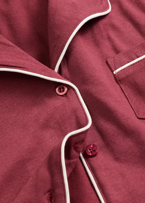 Pyjama aus weicher Baumwolle mit Knopfleiste, bonprix