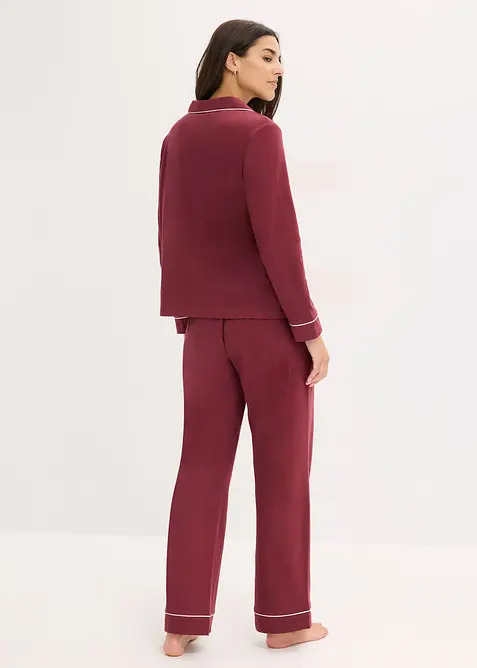 Pyjama aus weicher Baumwolle mit Knopfleiste, bonprix