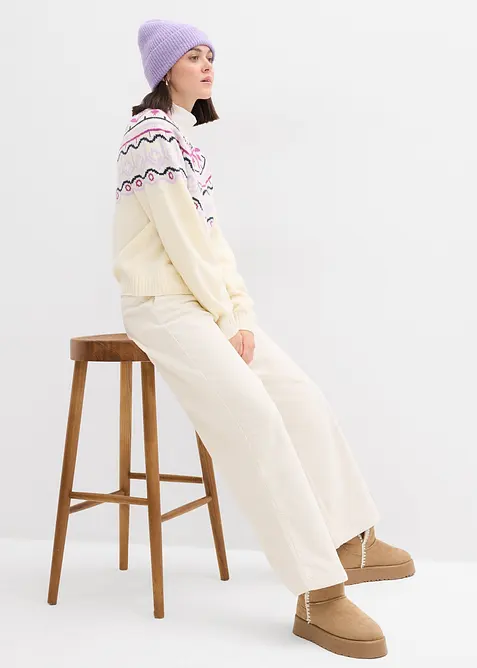 Oversize Norweger-Strickjacke, bonprix