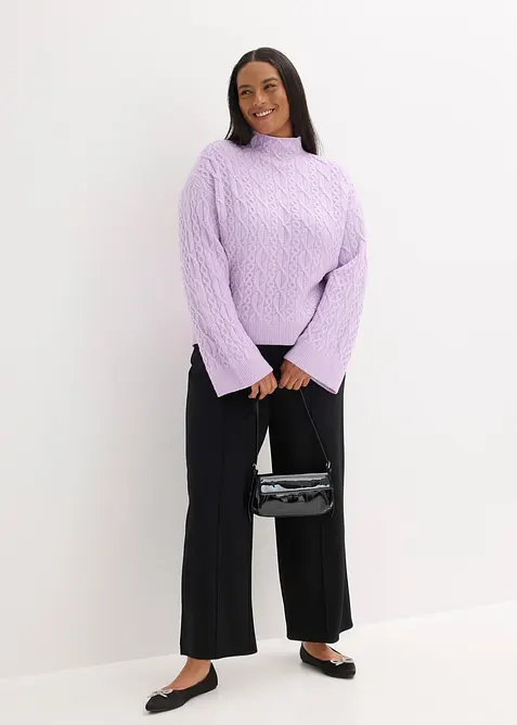 Pull en maille torsad&eacute;e, bonprix