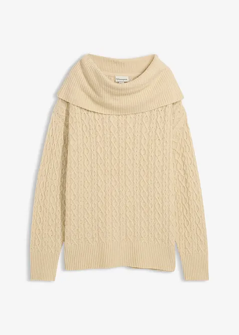 Pull &agrave; motif torsad&eacute;, bonprix