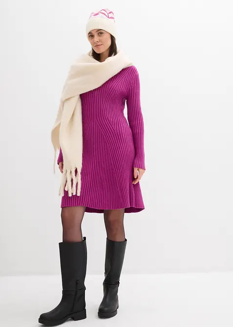 Mini-Strickkleid aus softem Viskose-Mix, bonprix