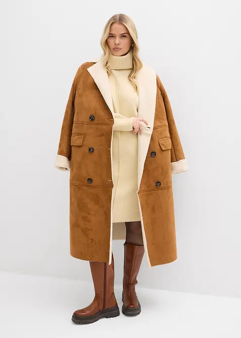 Robe en maille avec couture décorative, bonprix