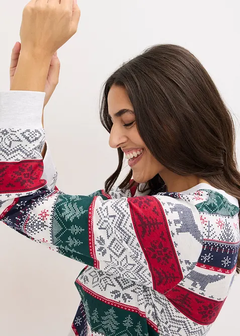 Pyjama aus weicher Baumwolle mit Geschenktasche, bonprix