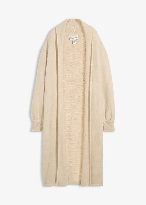 Langer Strickmantel in Hairy Optik, bonprix