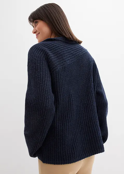 Gerippter Oversize-Pullover, bonprix
