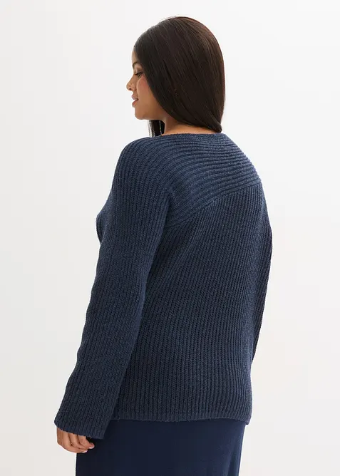 Pull oversize côtelé, bonprix