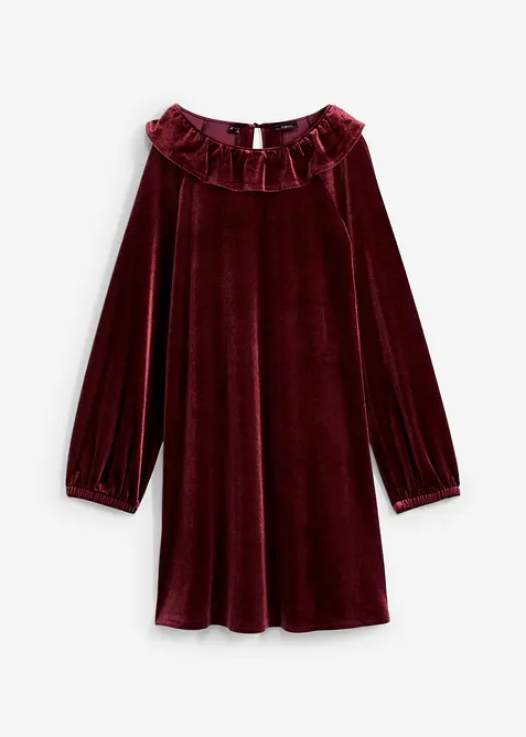 Robe en velours à volants, bonprix