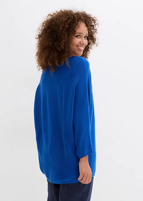 Pull c&ocirc;tel&eacute; oversize en viscose m&eacute;lang&eacute;e, bonprix