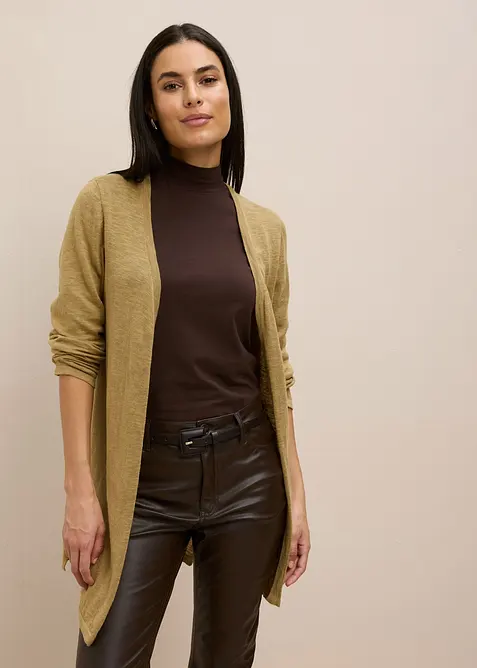 Strickjacke aus reiner leichter Baumwoll-Slub Qualit&auml;t, bonprix