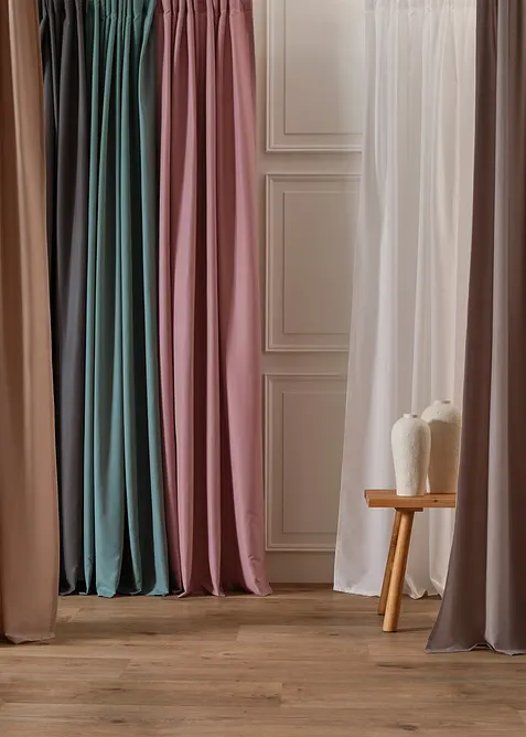 Lot de 2 rideaux en microfibre, bonprix