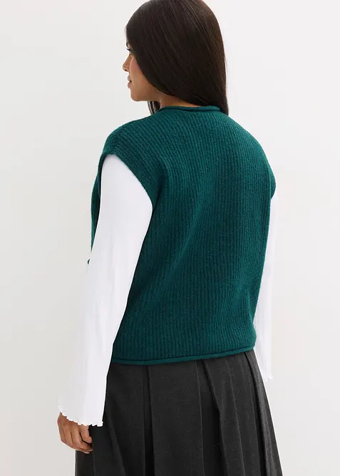 Strickweste mit dekorativen Knöpfen, bonprix
