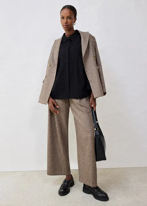 Bluse mit Seidenanteil, bonprix