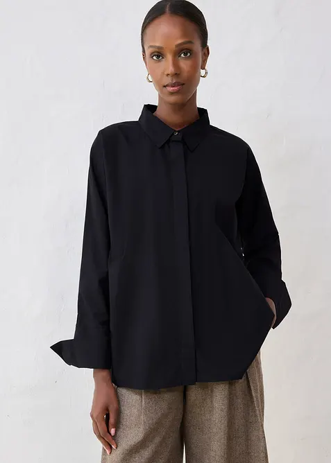 Bluse mit Seidenanteil, bonprix