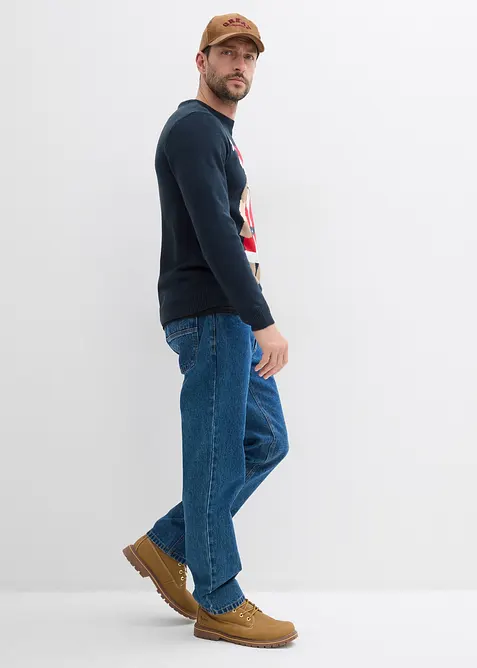 Feinstrickpullover mit Weihnachtsmotiv, bonprix