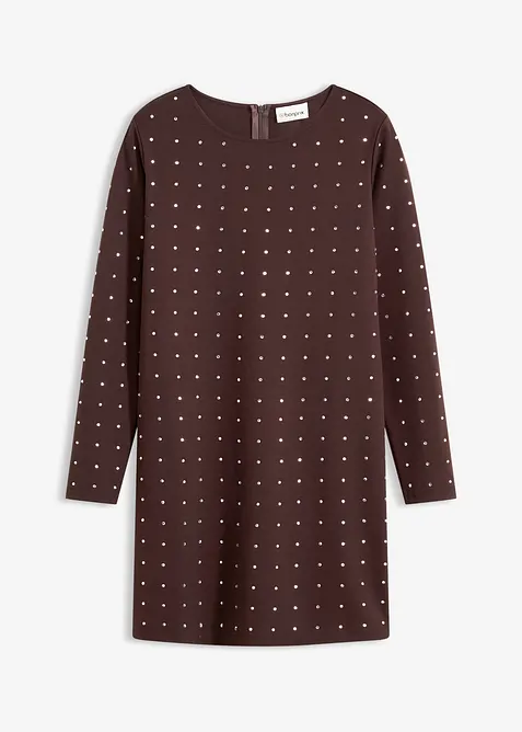 Jerseykleid mit Strass-Applikationen, bonprix