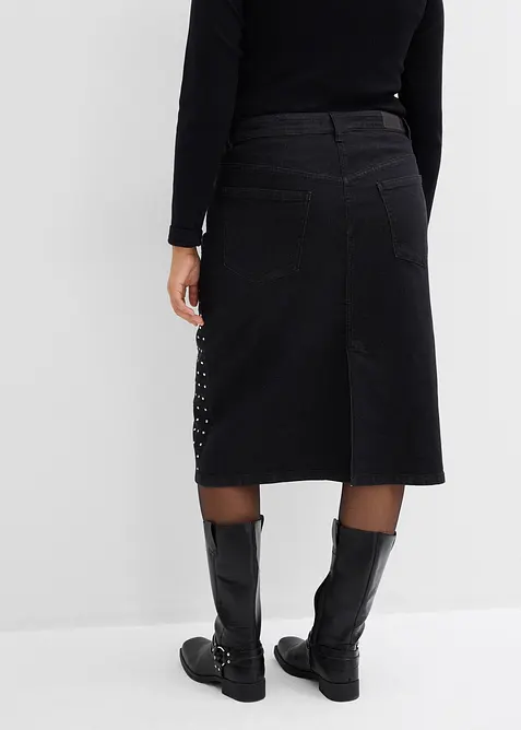Jeansrock mit Strassapplikation, bonprix