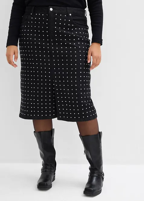 Jeansrock mit Strassapplikation, bonprix