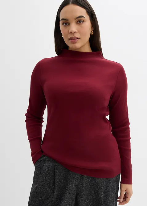 Geripptes Langarmshirt, bonprix