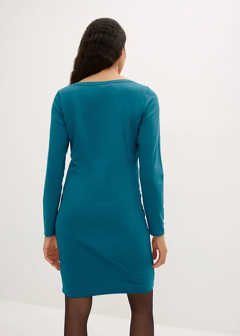 Jerseykleid mit V-Ausschnitt (2er Pack), bonprix