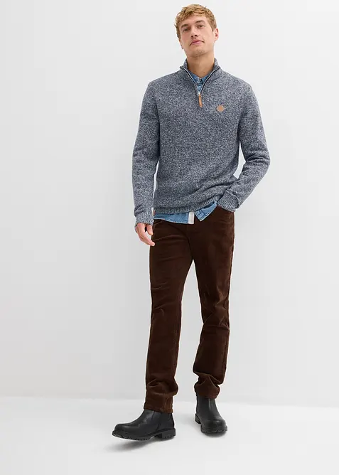 Troyer-Pullover mit reiner Baumwolle, bonprix