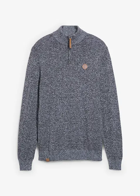 Troyer-Pullover mit reiner Baumwolle, bonprix