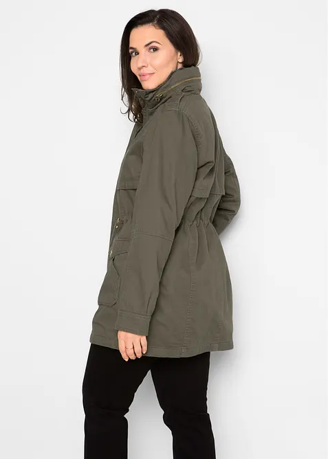 Baumwoll Parka mit Jerseyfutter, bonprix