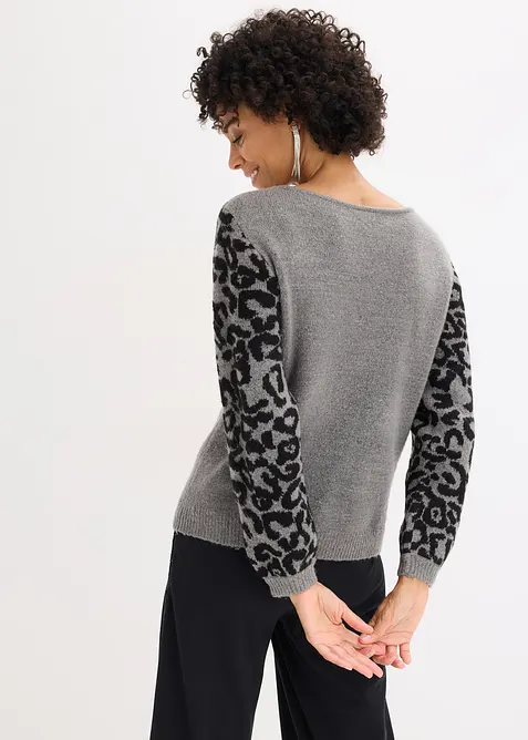 Pull à motif léopard, bonprix