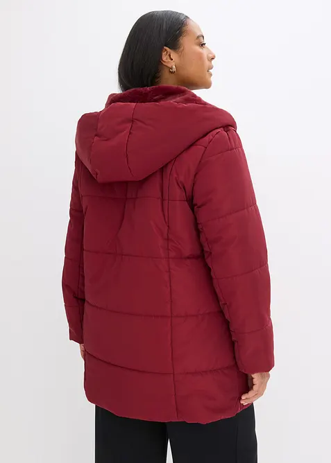 Steppjacke mit Fellimitatbesatz, bonprix