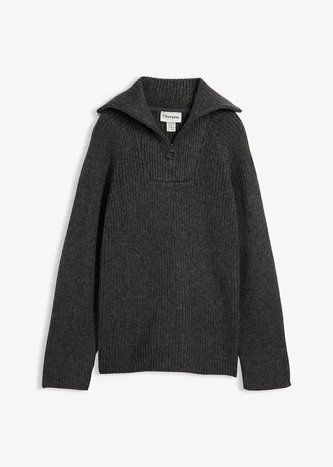 Pull camionneur en maille c&ocirc;tel&eacute;e, bonprix