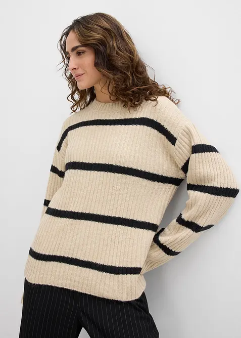 Gestreifter Pullover, bonprix