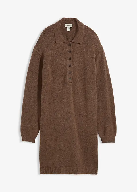 Kurzes Strickkleid mit Knopfleiste, bonprix
