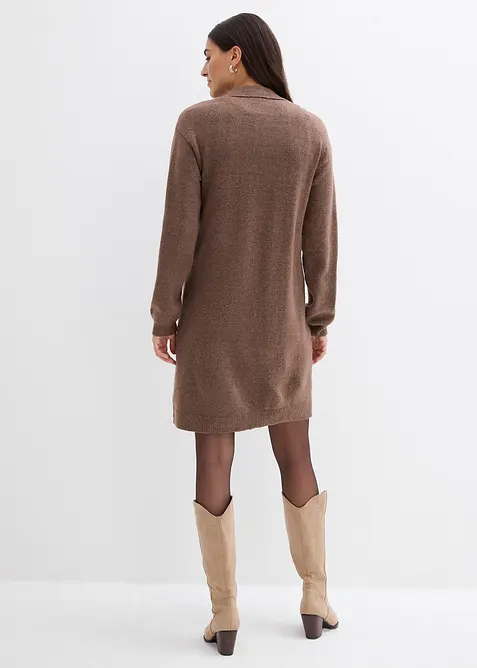 Kurzes Strickkleid mit Knopfleiste, bonprix