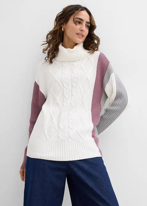 Pull col roulé, bonprix
