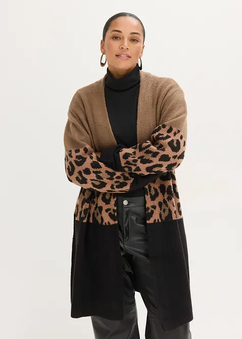 Gilet long en maille, bonprix