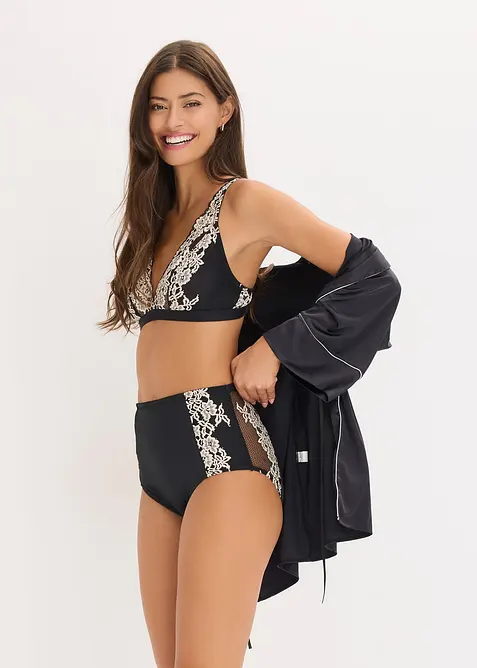 Soutien-gorge bralette à dentelle bicolore, bonprix