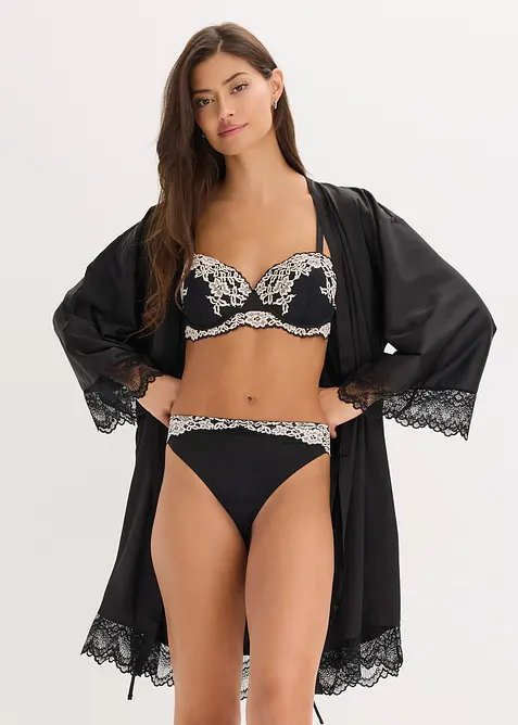 Slip aus zweifarbiger Spitze (2er Pack), bonprix