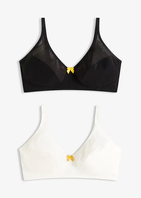 BH ohne Bügel mit Baumwolle  (2er Pack), bonprix