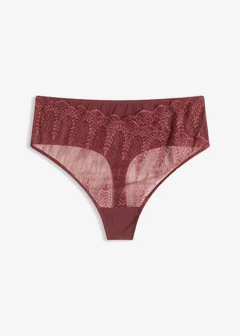Highwaist String mit feiner Spitze, bonprix