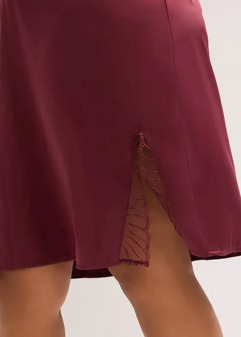 Satin Negligé mit edler Stickerei, bonprix