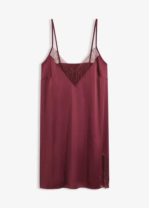 Satin Negligé mit edler Stickerei, bonprix